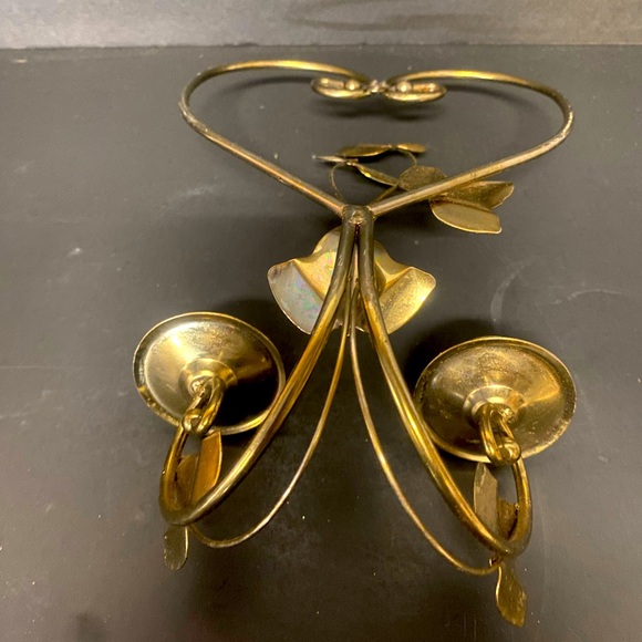 Beautiful Home Interior Gold Metal Wall Decor Candle Holders - Picture 5 of 9